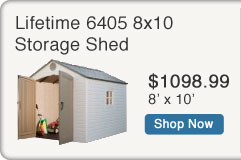 Lifetime 6405 8x10 shed sale
