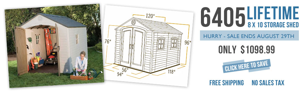 Lifetime 6405 8x10 shed sale