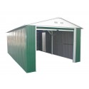 Duramax 54961 Metal Garage – 6' Metal Storage Shed Extension - Green with White Trim