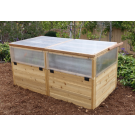 Outdoor Living Today - 6x3 Raised Cedar Garden Bed Mini Greenhouse Kit