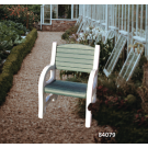 Duramax 84079 - Single Seat Garden Bench White with Sacramento Green