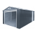 Duramax 54951 Metal Garage – 6' Metal Storage Shed Extension - Dark Gray with White Trim