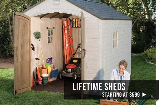 lifetime sheds starting at $599